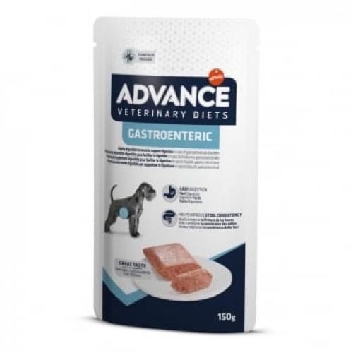 ADVANCE VETERINARY DIETS Gastroenteric - XS-XL - Pui - dieta veterinara - - plic hrana umeda caini junior & adult - sistem digestiv - (in aspic) - bax - 150g x 8buc - Produse pentru caini -