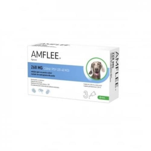 AMFLEE Dog - spot-on - solutie antiparazitara - caini 20-40 kg - 3 pipete - Produse pentru caini - Antiparazitare