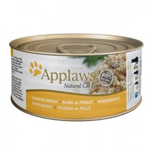 APPLAWS - Piept Pui - conserva hrana umeda pisici - (in supa) - 70g - Ingrijire pisici -