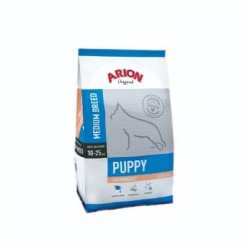 ARION Original Puppy M - Somon si Orez - hrana uscata caini junior - 12kg - Produse pentru caini -