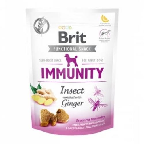 BRIT Care Functional Snack Immunity - Insecte cu Ghimbir - recompense funtionale fara cereale caini - imunitate - 150g - Produse pentru caini -