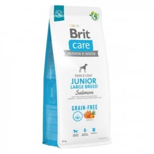 BRIT Care - L-XL - Somon - hrana uscata fara cereale caini junior - piele & blana - 12kg - Produse pentru caini -