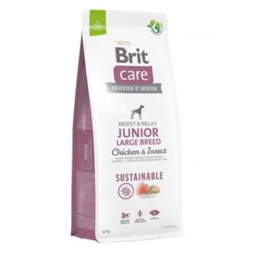 BRIT Care Sustainable - Digest & Relax - L-XL - Pui si Insecte - hrana uscata caini junior - sistem digestiv - 12kg - Produse pentru caini -