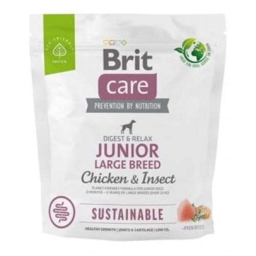 BRIT Care Sustainable - Digest & Relax - L-XL - Pui si Insecte - hrana uscata caini junior - sistem digestiv - 1kg - Produse pentru caini -
