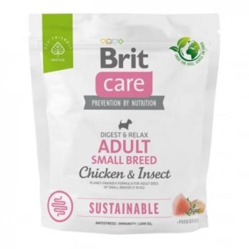 BRIT Care Sustainable - Digest & Relax - XS-S - Pui si Insecte - hrana uscata caini - sistem digestiv - 1kg - Produse pentru caini -
