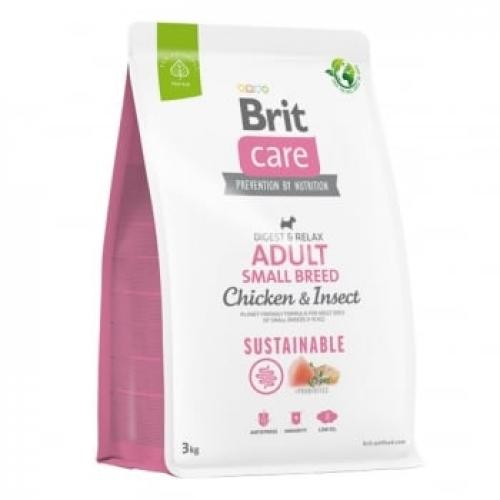 BRIT Care Sustainable - Digest & Relax - XS-S - Pui si Insecte - hrana uscata caini - sistem digestiv - 3kg - Produse pentru caini -