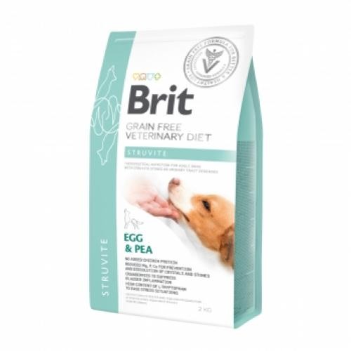 BRIT GF Veterinary Diet Struvite - Ou si Mazare - dieta veterinara caini - hrana uscata fara cereale - afectiuni urinare (struviti) - 2kg - Produse pentru caini -
