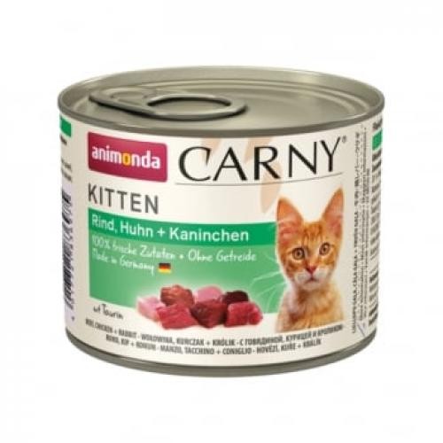 CARNY - Junior - Vita - Pui si Iepure - conserva hrana umeda pentru pisici - (In aspic) - 200g - Ingrijire pisici -