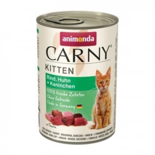 CARNY - Junior - Vita - Pui si Iepure - conserva hrana umeda pentru pisici - (In aspic) - 400g - Ingrijire pisici -