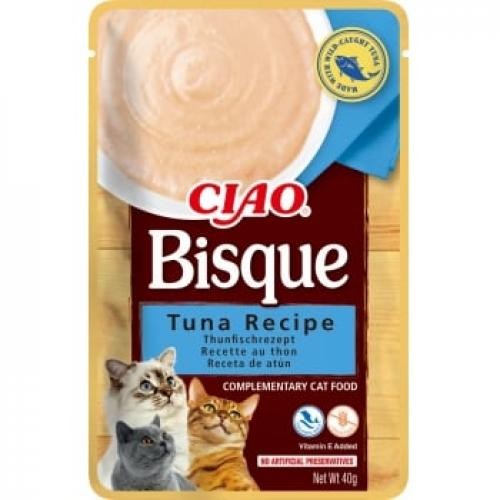 INABA Ciao Bisque - Ton - plic hrana umeda fara cereale pisici - (piure) - 40g - Ingrijire pisici -