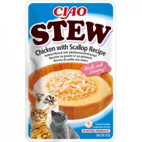 INABA Ciao Stew - Pui si Ton - plic hrana umeda fara cereale pisici - (in sos) - 40g - Ingrijire pisici -