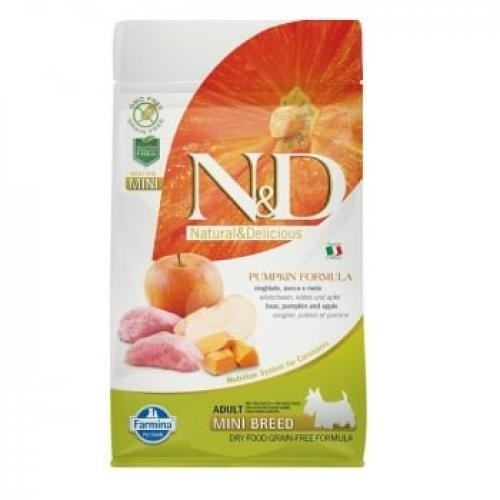 N&D Grain Free Mini Adult Mistret - Mar si Dovleac - 7 kg - Produse pentru caini -