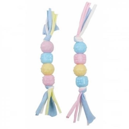 PAWISE Puppy Rope & Balls - jucarie sfoara caini - XS-M - textil - dentitie - diverse culori - Produse pentru caini - Jucarii pentru caini