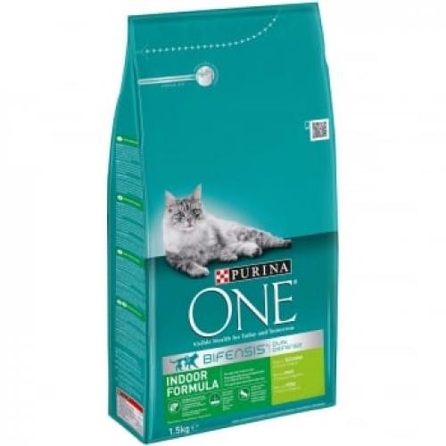 PURINA One Indoor - Curcan cu Cereale Integrale - hrana uscata pisici - 15kg - Ingrijire pisici -