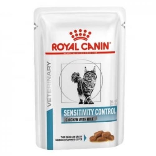 ROYAL CANIN VETERINARY DIET Sensitivity Control - Pui si Orez - dieta veterinara - plic hrana umeda pisici - sistem imunitar & alergii - sistem digestiv - (in sos) - bax - 85g x 12buc - Ingrijire pisici -