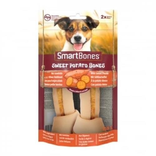 SMARTBONES Flavours Sweet Potato Bones Medium - recompense caini - Oase aromate Cartof Dulce - 2buc - Produse pentru caini -