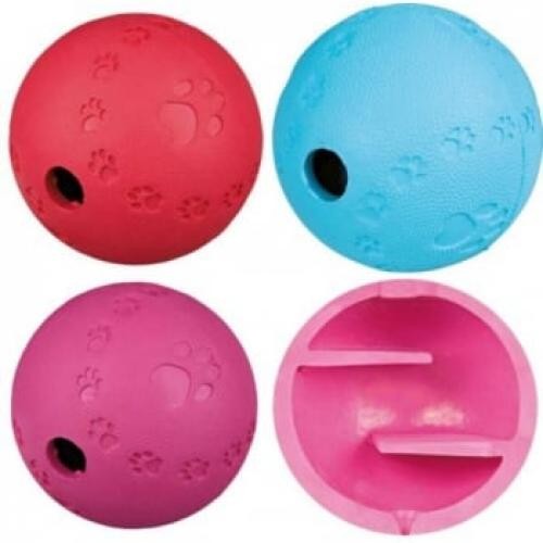 Trixie - jucarie minge cu labirint caini - cauciuc natural - 9cm - multicolor - Produse pentru caini - Jucarii pentru caini