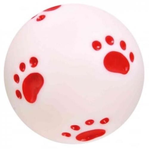 Trixie - jucarie minge cu labute caini - cu sunet - Vinil - 10cm - multicolor - Produse pentru caini - Jucarii pentru caini