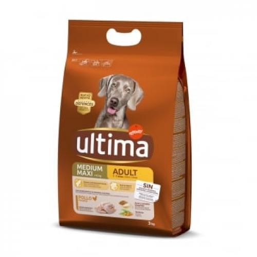ULTIMA Dog Medium & Maxi Adult - Pui - hrana uscata caini - 3kg - Produse pentru caini -