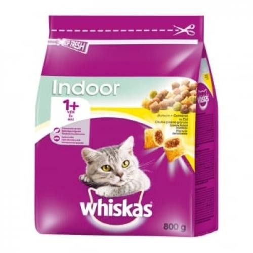 WHISKAS Adult Indoor - Pui - hrana uscata pisici de interior - 800g - Ingrijire pisici -