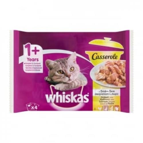 Whiskas Multipack Casserole Selectii Pasare - 4x85 g - Ingrijire pisici -